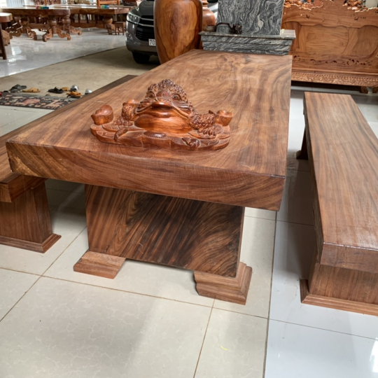 Bộ bàn ghế ghế gỗ nguyên khối