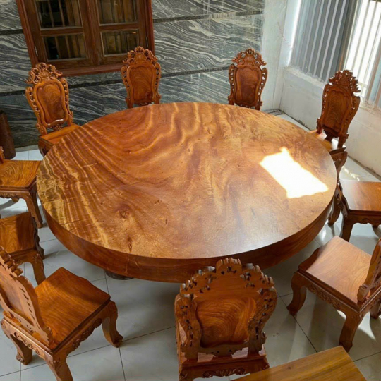 Bộ bàn ăn tròn 10 ghế