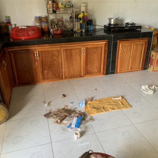 Thi công tủ bếp