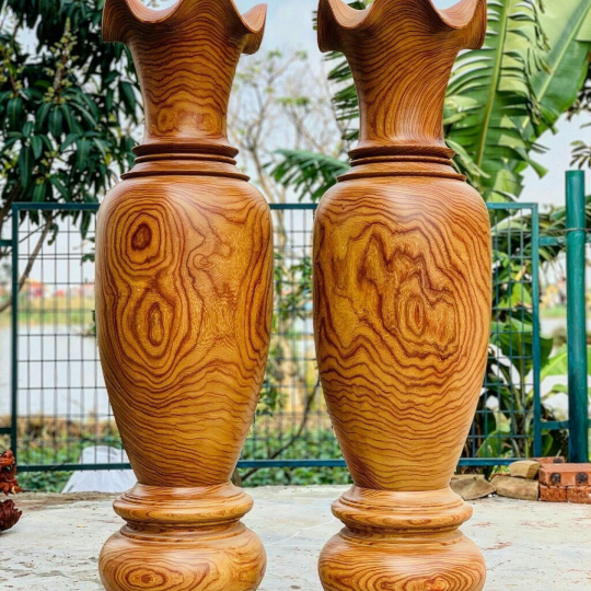 Cặp Lục bình lớn bằng gỗ