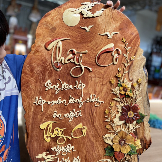 Chạm khắc tri ân-kính tặng - mẫu 2