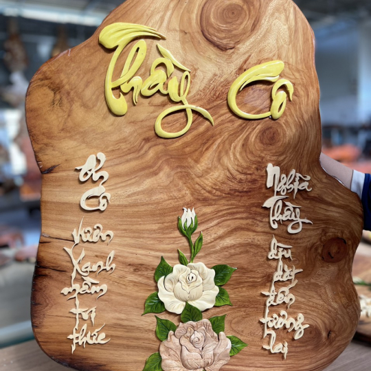 Chạm khắc tri ân-kính tặng - mẫu 10